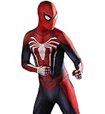 Super fantasia Traje de Cosplay de Spiderman PS4 Medias elásticas Halloween Show de disfraces de disfraces accesorios de la película de disfraces (Color : B, Size : L)