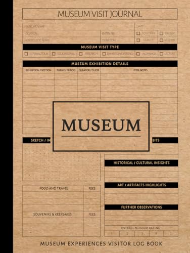 Museum Visitor Experience Log Book: Document Every Exhibit. Ideal for Culture Enthusiasts, Historians, and Art Lovers