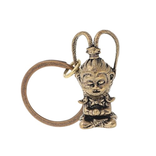 WHAMVOX Sun Wukong Pendant Keychain Cartoon Animal Bell Keychain Handmade Chinese