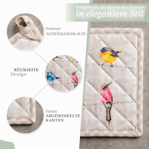 Foto von Maison d'Hermine Topflappen-Set, 100% Baumwolle (20 cm x 20 cm, 2er-Pack)