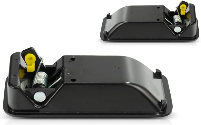 For Jeep Wrangler YJ 1987-1995 Exterior Door Handle Driver & Passenger Side Pair Front | Half Door Type | All Submodels | Smooth Black | Replacement For CH1310144, CH1311144 | 55176549AB, 55176548AB