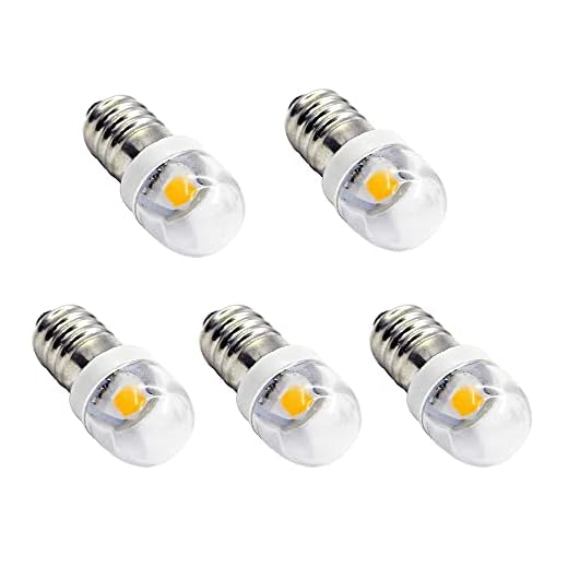 ShuoHui 5 Stück E10 Sockel LED Lampe 1W 3V 6V 12V Warmweiß Taschenlampe Scheinwerfer Mini Scheinwerfer Lampen ersetzen (3 Volt)