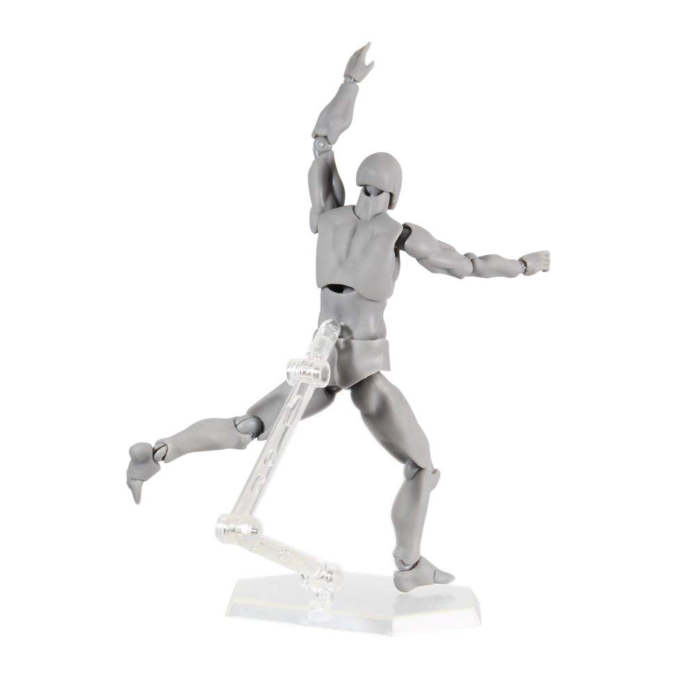 Mini Female Action Figure Model Stand - 13cm PVC Posable Mannequin For Drawing, Sketching, Art Reference