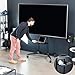 VIVO Mobile TV Cart for 55 to 100 inch Screens up to 165 lbs, LCD LED OLED 4K Smart Flat and Curved Panels, Rolling Stand with Laptop DVD Shelf, Locking Wheels, Max VESA 800x600, Black, STAND-TV100E
