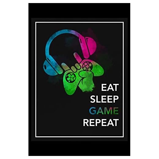 Eat Sleep Game Repeat: Daily Planner - Track Fitness Goals, Meals and Hydration - Shopping List Log - To-Do-List Journal for Gamers