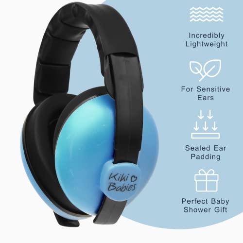 Kiki Babies Baby Noise Canceling Headphones – Infant Headphones With Baby Wipes Dispenser And Travel Bag – Premium Soft Baby Ear Muffs For Concerts, Outdoors, Airplane – Comfortable Design… #TOP2