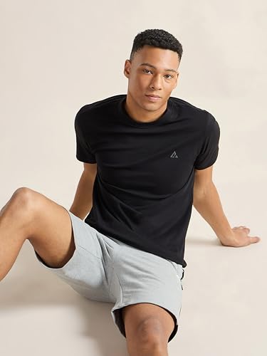 Image of Clans & Hans Men's Super Combed Cotton T Shirt, Regular Fit Round Neck Tshirt, Half Sleeves, Plain T-Shirt for Men