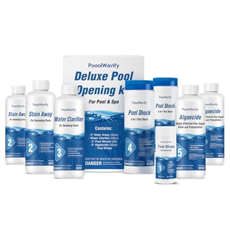 Pool Opening Kit - Chemical Start-Up Kit for Inground Pool & Above Ground Pool (Deluxe Kit -Full 35k...