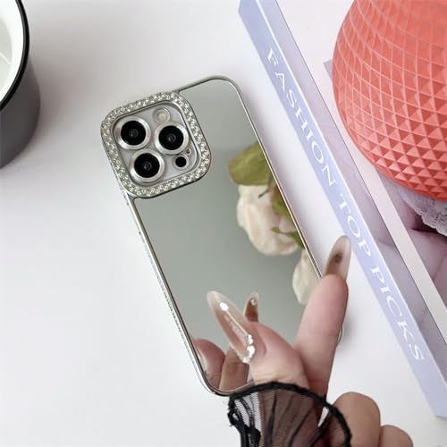 Coque Miroir pour iPhone 15 Pro Bijoux Diamant | Cadeau de Luxe Violet - 5
