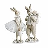 Handbemaltes Polyresin Loberon® Hase 2er Set Perpignan, beige