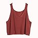 Produktbild Sweater Pullunder,Damen Strickpullover Weste Lässig Einfarbig Baumwolle Rippstrick V-Ausschnitt Herbst Lose Ärmellose Pullover Gilets Pullover Stricken Tank Top Cami Weste Bluse,Rot