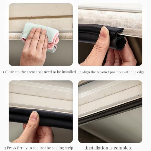 Rubber U Channel Bulb Trim Seal,Garage Door Seals Bottom Rubber, Automotive Weather Stripping 11/16\"x 3/4\" Fits Range 3/64\"to 3/8\" Edge for Car Bus Camper Boat RV Truck Doors (18 feet)