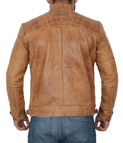 Image of fjackets Mens Leather Jacket - Real Leather Jackets For Men - Leather Jacket Men