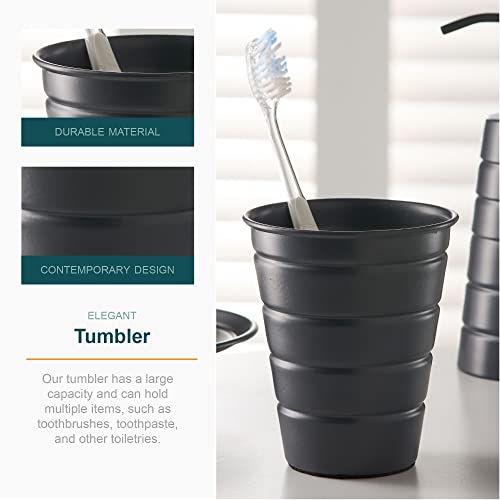 OurHouse Three Piece Bathroom Caddy Set, Accessories Toothbrush Holder - Image 4