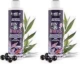 Jean & Len Silbershampoo Silberweide & Cassis, vegane Pflegeformel, für graues, blondes, blondiertes & weißes Haar, mit violetten Pigmenten & Anti-Gelbstich-Effekt, ohne Parabene & Silikone, 300 ml