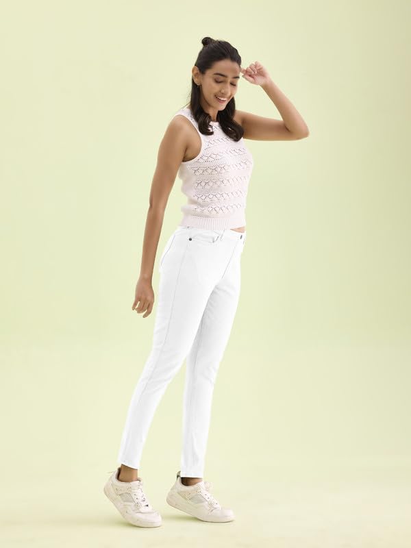 Image of GO COLORS Women Solid Super Stretch Warm Jeggings
