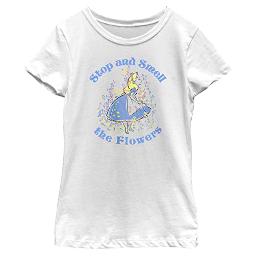 Disney Wonderland Alice Stop and Smell The Flowers Girls Standard T-Shirt