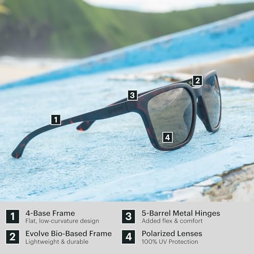 Image of SMITH Shoutout Core Sunglasses with Polarized Lenses - Mens & Womens Performance Sunglasses for Active Days, Sports & Running