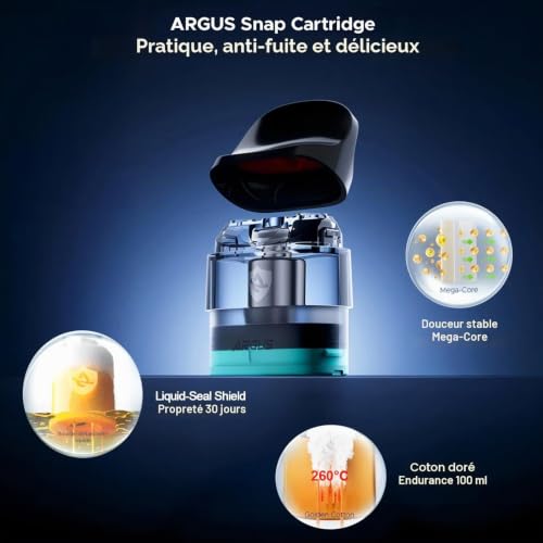 For VOOPOO Argus Snap Pod Cartridge 2ML 1.0ohm 6 pcs No Nicotine – vue 3