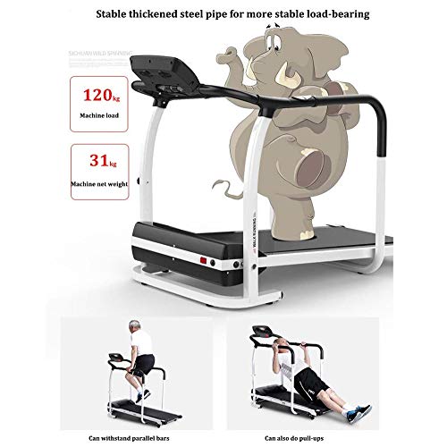 Image of Folding Treadmill Running and Step Machine, Electric Motorized Running Machine,Household Multifunctional Slow-Speed Treadmill with Armrest,for Middle-Aged and Elderly
