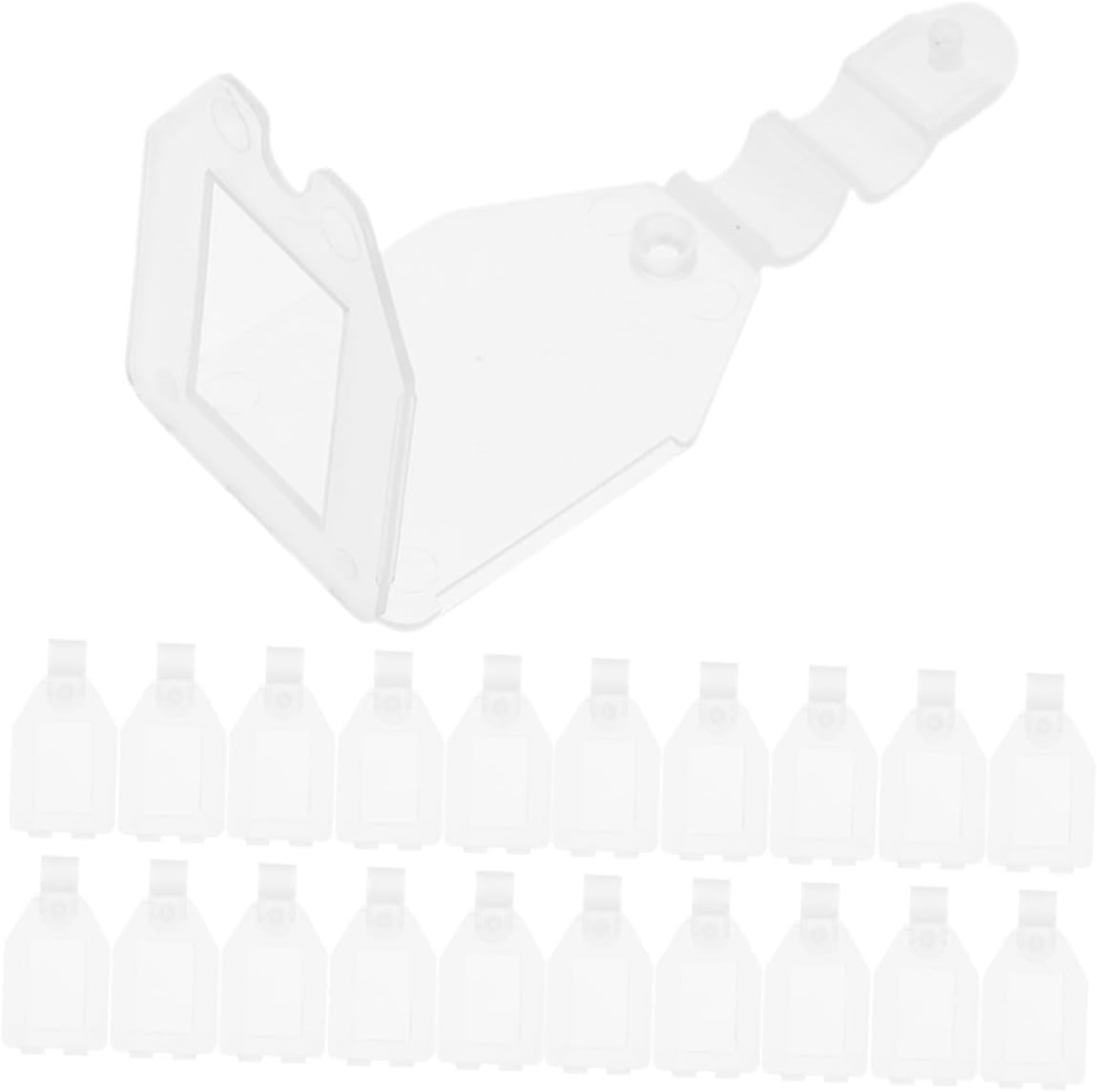 50pcs Semi Plastic Wire Sign Holders Price Tag Display Hooks for Store