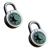 Arkali Combination Lock, 2' Dial Combination Padlock, 3 Digital Code Secure Keyless Locks for Gym Lockers, School, Toolbox and Storage Units