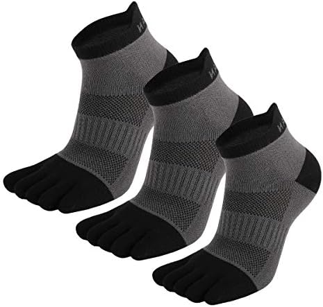MEIKAN Zehensocken 3 Paar, Anti-Blasen Laufsocken für Herren & Damen | Getrennte Zehen reduzieren Reibung; Funktionsmaterial leitet Feuchtigkeit ab – ideal für Laufen, Wandern und