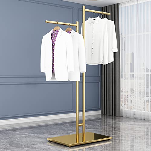 GNYVZXPLQ Rotary Umbrella Drying Rack, Metal 2-Way Clothing Display Stand With Straight Arms Nano Spray Paint Gold Multiple Sizes(A,130 * 80cm)