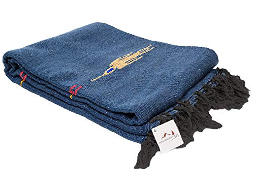 Open Road Goods Slate Blue Thunderbird Heavyweight Yoga Blanket or Throw - Made