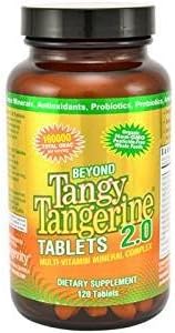 Organic Non GMO Beyond Tangy Tangerine 2.0 Tablets Multi Vitamin Mineral - 120 Tabs