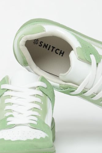 Image of SNITCH Men's Sneakers | Minimalist Design with Perforated Detailing | Premium Synthetic Leather, EVA Insole, TPR Outsole | Casual Wear & Semi-Formal Events