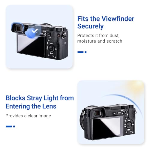 image for JJC 2-Pack Soft Viewfinder Eyecup Eyepiece Eye Cup for Sony A6300 A610