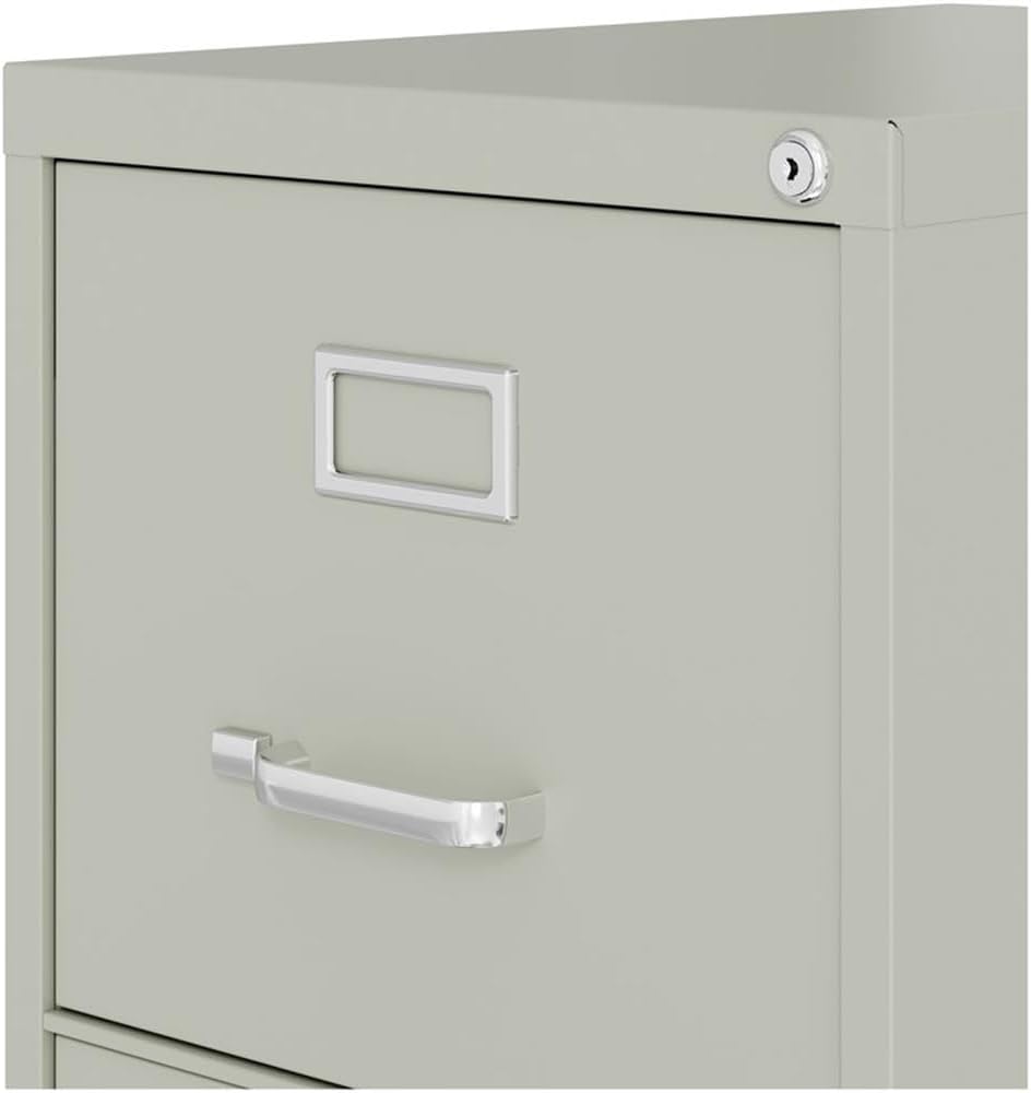 Hirsh Industries 25" Deep 4 Drawer Commercial Letter Size Filing Cabinet Finish: Light Gray, Fully Assembled
