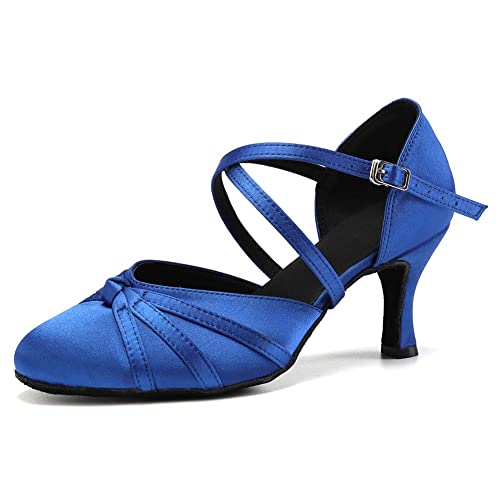 Chaussures de Danse de Salon Femme à Bout Fermé et Talon 7 cm