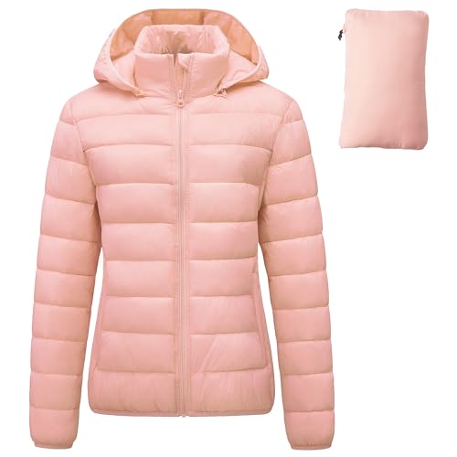 CTFASHION Womens Winter Jacket Packable Coat Women Hooded Light Weight