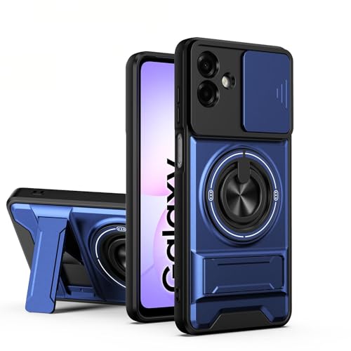 �Ή��@�� Samsung Galaxy A07 4G �g�уP�[�X,�f���A���X�^���h�A�����Y�ی�X���C�h�J�o�[�A�}�O�l�b�g���ی�P�[�X Blue