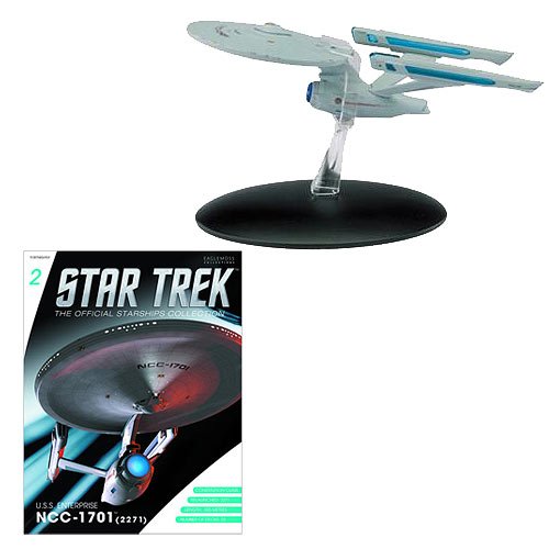 Image of Star Trek diecast Enterprise NCC-1701 re-fit & magazine Issue #2 STTMP STTWOK STTSFS