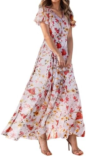 chinese dress ladies Floral Maxi Dress with Long Sleeves - Helena main image 1