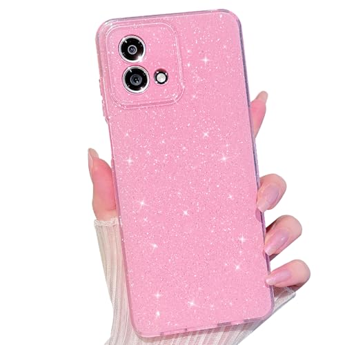 MINSCOSE for Moto G Stylus 2023 Case,Cute Super Vibrant Neon Glitter Shiny Bling Sparkly Case Thin Slim Shockproof Camera Protection Cover for Women Girl for Motorola Moto G Stylus 2023-Pink by MINSCOSE - Used condition - US$6.68