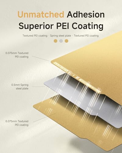YOOPAI Double Side Textured PEI Sheet for Bambu Lab A1/P1P/P1S/ X1C/X1E, 257x257mm Build Plate for 3D Printer, Flexible Magnetic PEI Plate High-Temperature Resistant Heat Bed Platform, Pack of 2 - Image 3