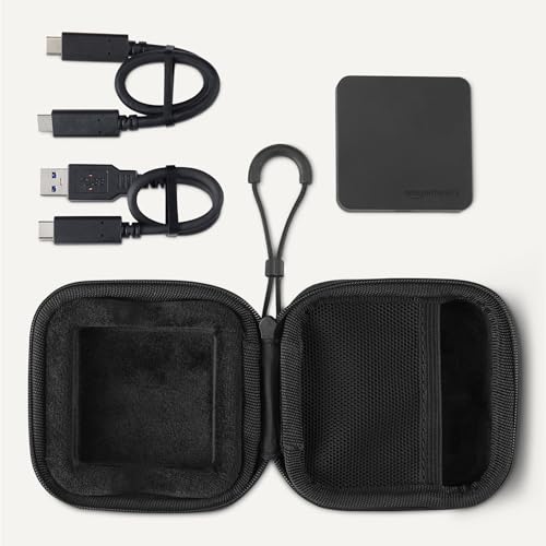 Amazon Basics Portable External SSD, 1TB, 2000MB/s Speeds, USB 3.2 Gen 2, IP65 Water & Dust Resistant, Black by Amazon Basics - Image 4