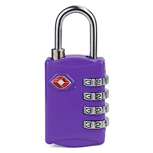 TSA Cadenas de sécurité pour valises à combinaison à 4 chiffres Violet Cover