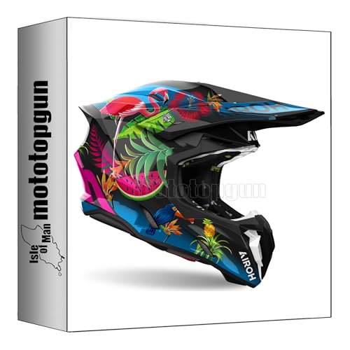 Casque Airoh Twist 3 Amazonia moto cross taille L pour protéger des chocs