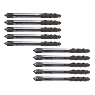 Metric Machine Tap M6 x 1mm Straight Fluted Tap Machine Screw Coarse Thread Metric Taps Repair DIY Tool -10pcs