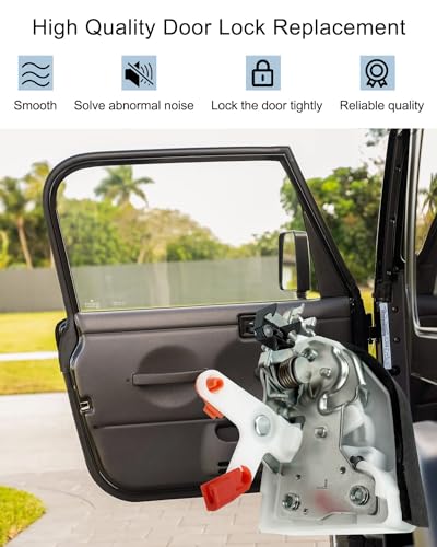 Image of Front Left Driver Side Door Lock Latch Actuator Assembly Fit for Jeep Wrangler TJ SE Sport 2.5L Sahara X Sport 4.0L 1997 1998 1999 2000 2001 2002, Replace 55075991AE 055075991