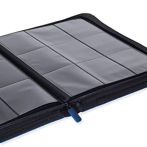 Vault X Premium Exo-Tec® Zip Binder - 9 Pocket Trading Card Album Folder - 360 Side Loading Pocket Binder For Tcg (Blue) #TOP5