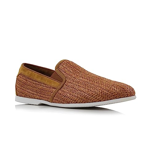Image of Ferro Aldo Men's Slip-On Loafers | Woven Espadrille & Classic Styles | Casual & Formal Dress Shoes