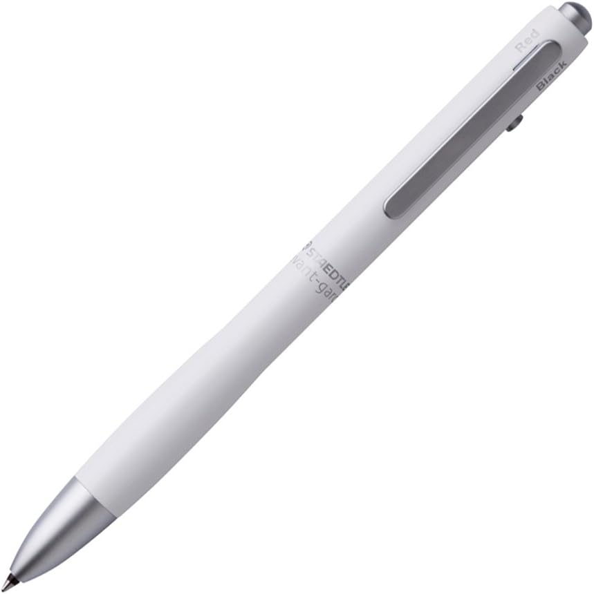 STAEDTLER Multi Function Avant Grade Snow White, Red Ink Ballpoint Pen Plus 0.5mm Mechanical Pencil (927AG-SWH)