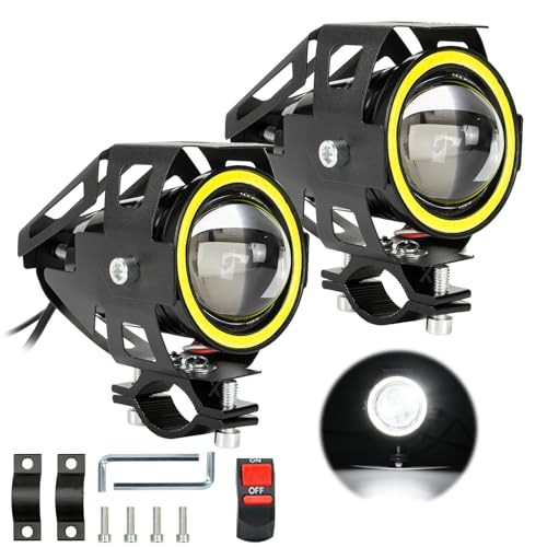AUTOXBERT Motorcycle LED Headlight with Spot and Fog Lights