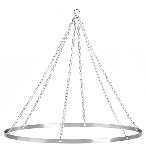 24 Inch Hoop Ceiling Drapes Hanging Kit for Wedding - Stainless Steel Canopy Curtain Hardware for Bedroom, Party & Event Decoration - Easy Install for Indoor/Outdoor Use (24In)
